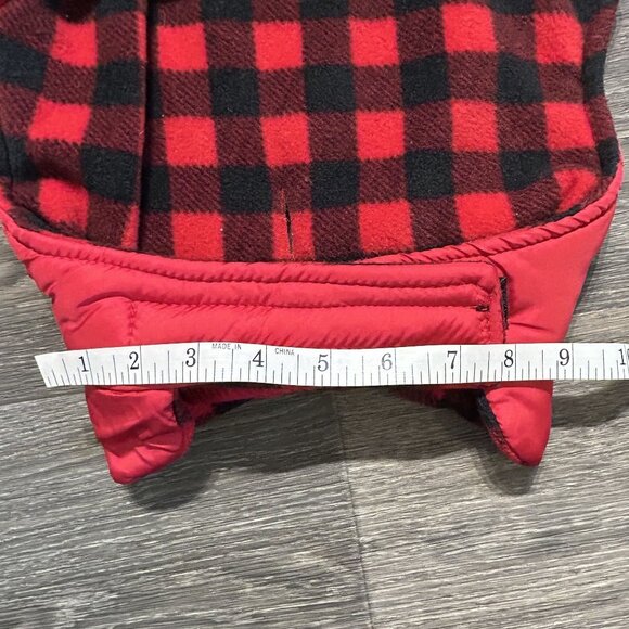 Heart To Tail Large Reversible Dog Jacket Red Buffalo Plaid Vest 25-50lbs - Picture 5 of 9